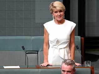 Member for Curtin Julie Bishop announces she will not be contesting the seat of Curtin in the upcoming 2019 Federal Election in the House of Representatives at Parliament House, in Canberra, Thursday, February 21, 2019. (AAP Image/Sam Mooy) NO ARCHIVING. Picture: SAM MOOY