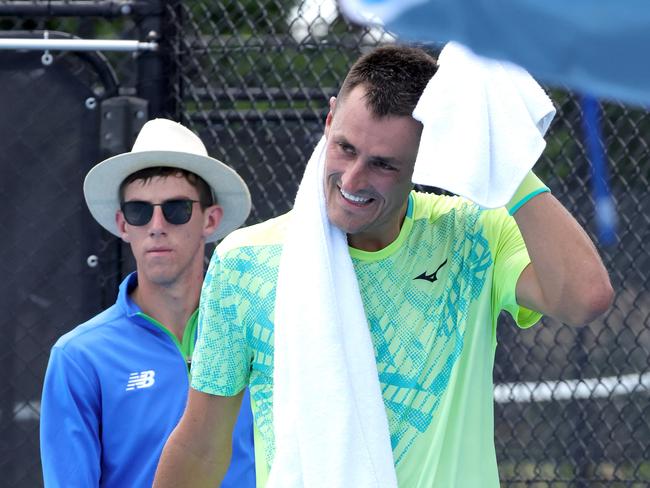 Bernard Tomic - Jason Kubler v Bernard Tomic at the 2025 Brisbane QTC Tennis Internationals, Tennyson, on Wednesday 28th January 2025 - Photo Steve Pohlner