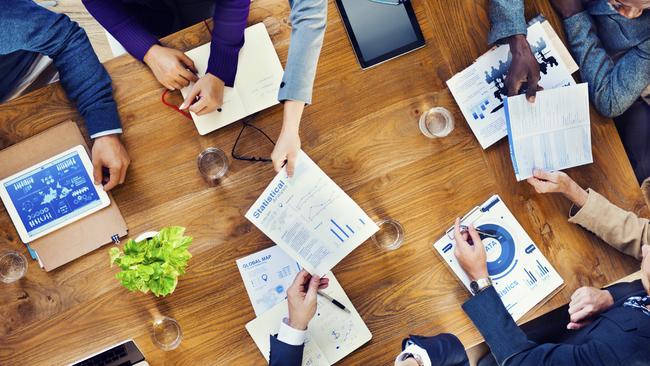 Group of Multiethnic Busy People Working in an Office