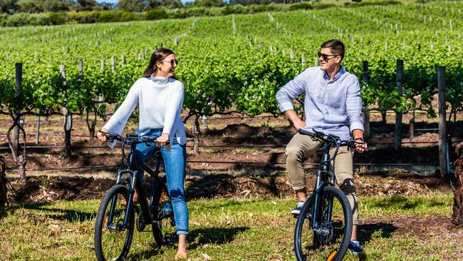 Riders in McLaren Vale. Picture: McLaren Vale Grape Wine &amp; Tourism Association