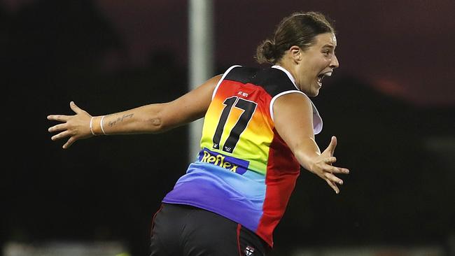 Caitlin Greiser is one of 11 debutants in the All-Australian team. Picture: AFL Photos