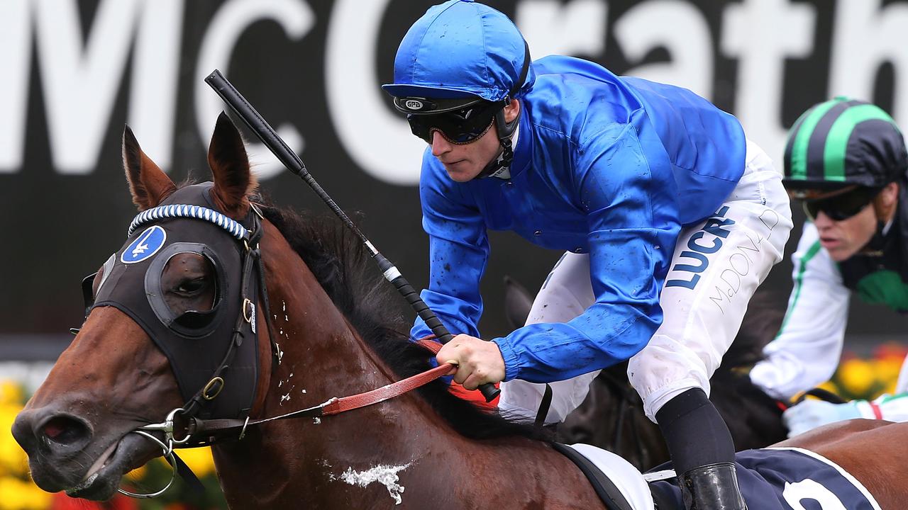 SYDNEY, AUSTRALIA - APRIL 11: James McDonald rides Federal to win race 2, The McGrath Estate Agents South Pacific Classic, during The Championships at Royal Randwick Racecourse on April 11, 2015 in Sydney, Australia. (Photo by Anthony Johnson/Getty Images)