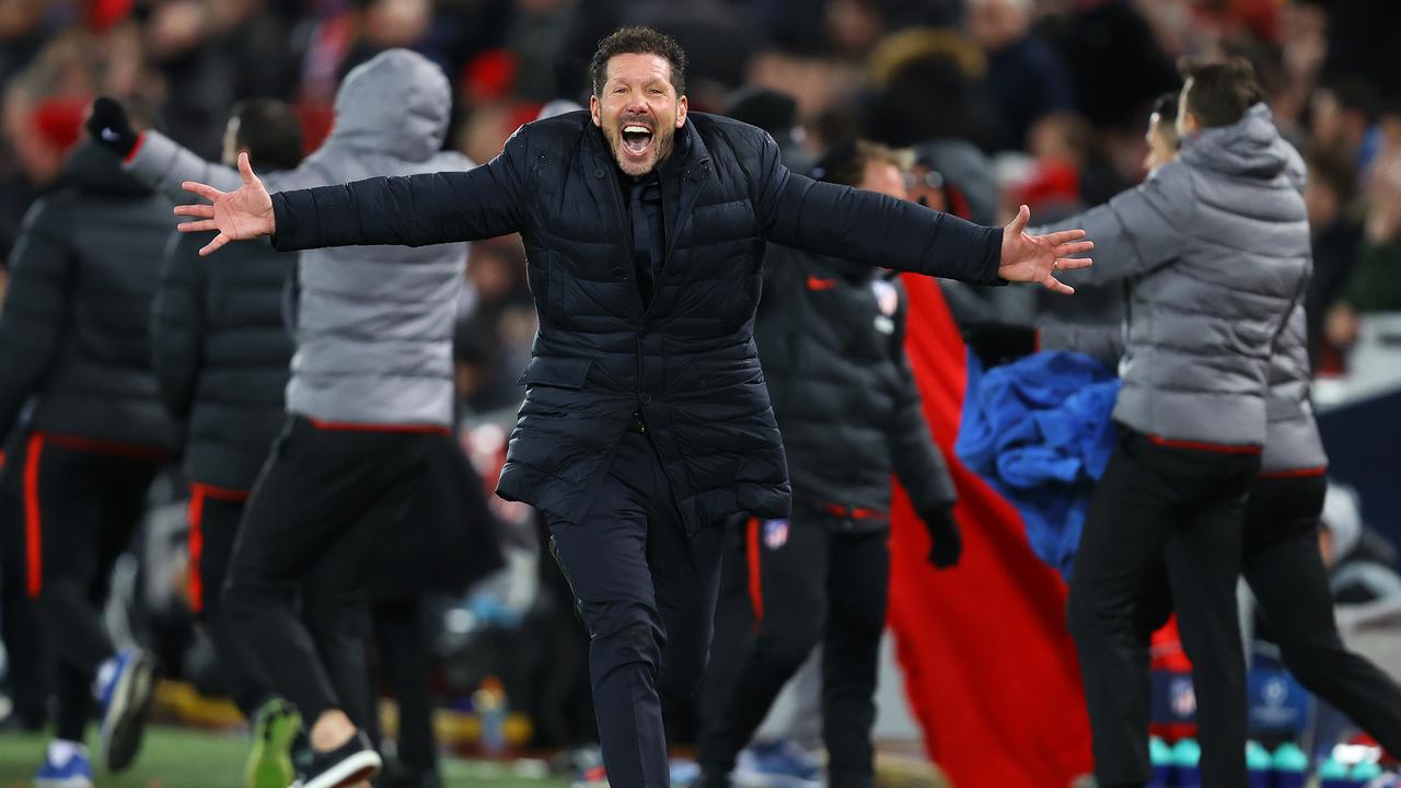 Atletico Madrid manager Diego Simeone was ecstatic at the victory.