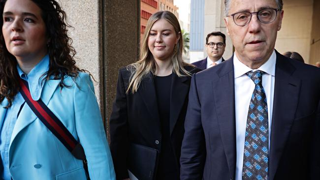 Brittany Higgins arrives at Federal Court with her legal team. Picture: NCA NewsWire/ Adam Yip