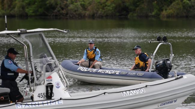 Police resumed the search at first light today. Picture: David Swift.