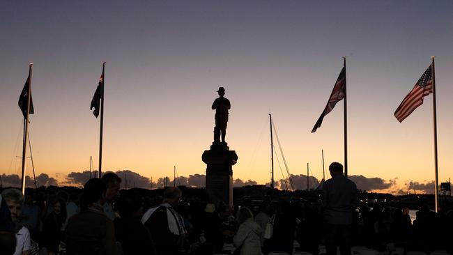 Last year’s Anzac Day dawn service at Southport. Photo: David Clark