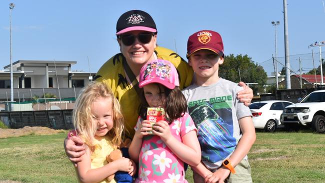 Amie, Evie, Jack and Lucy Geraghty at the 2021 Ipswich Relay for Life. Picture: Jessica Baker / The Queensland Times