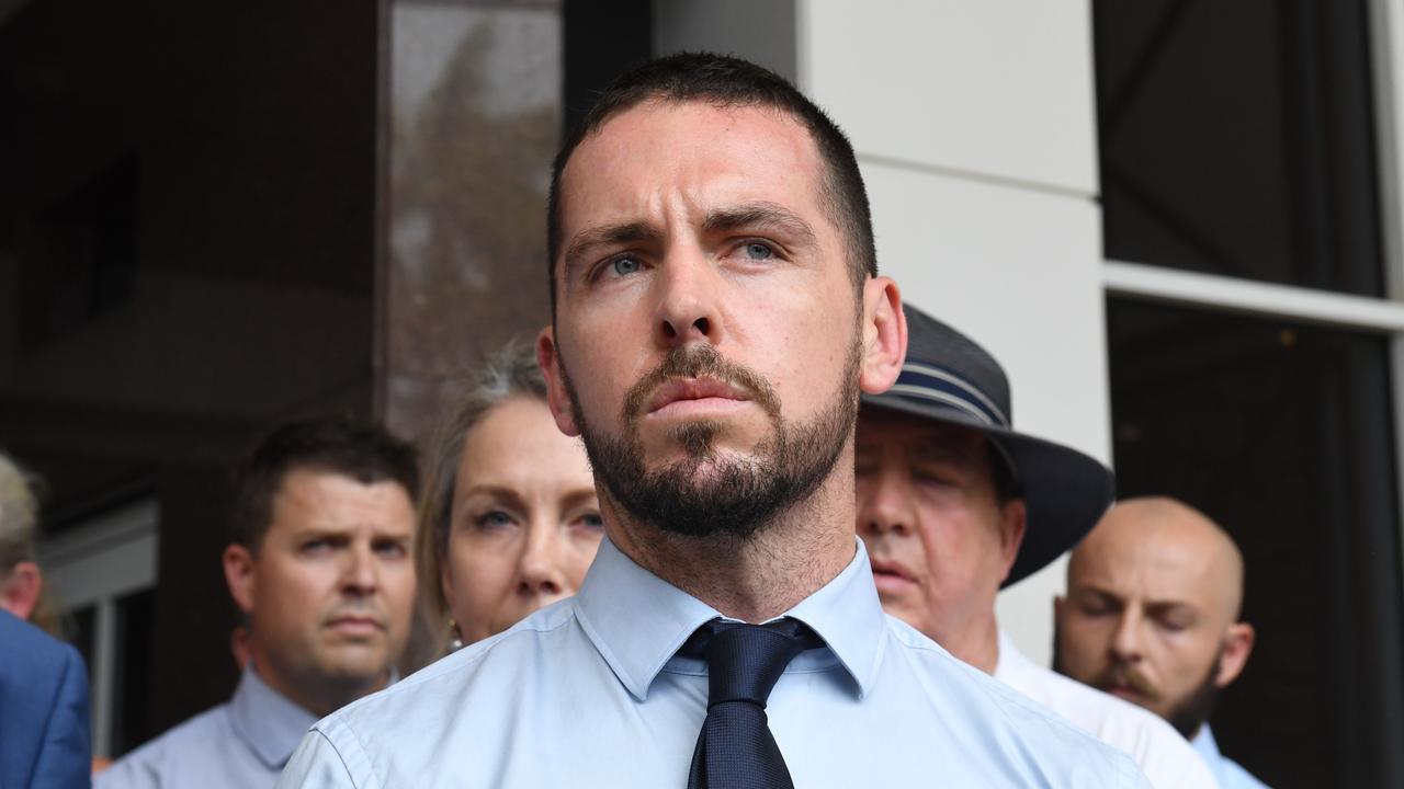 An NT Police sergeant has denied telling a friend of Zach Rolfe’s ”how he could legally justify a fatal police shooting”. Picture: (A)manda Parkinson