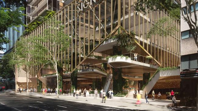 An artist's impression of Mirvac's proposed tower at 80 Ann St in the Brisbane CBD.