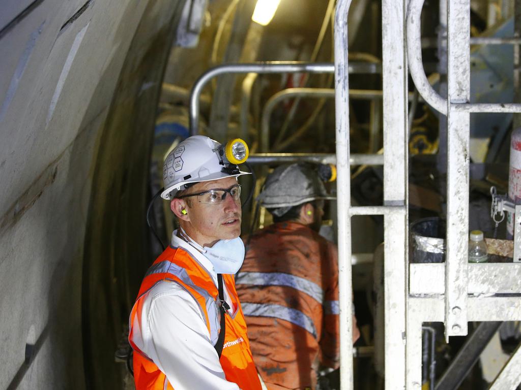 Rodd Staples, Project Director of the North West Rail Link. The North West Rail Link is underway and TBM Elizabeth has cut through 1092metres of earth travelling East from Bella Vista. Picture: Bradley Hunter