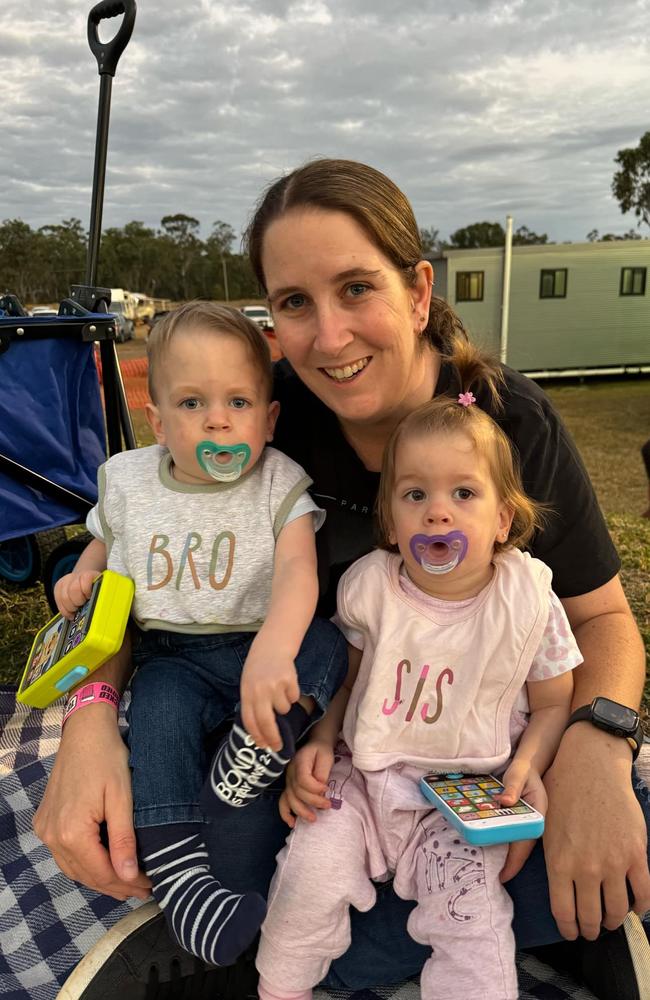 North Queensland mum Rhiannon Curran and her twins Lathan and Layne. Lathan has been diagnosed with stage four neuroblastoma.