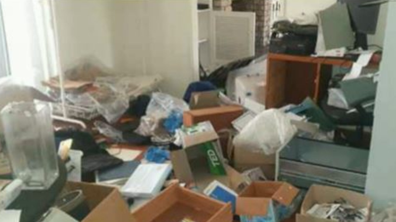 Looters ransacked Bec Winter's home.