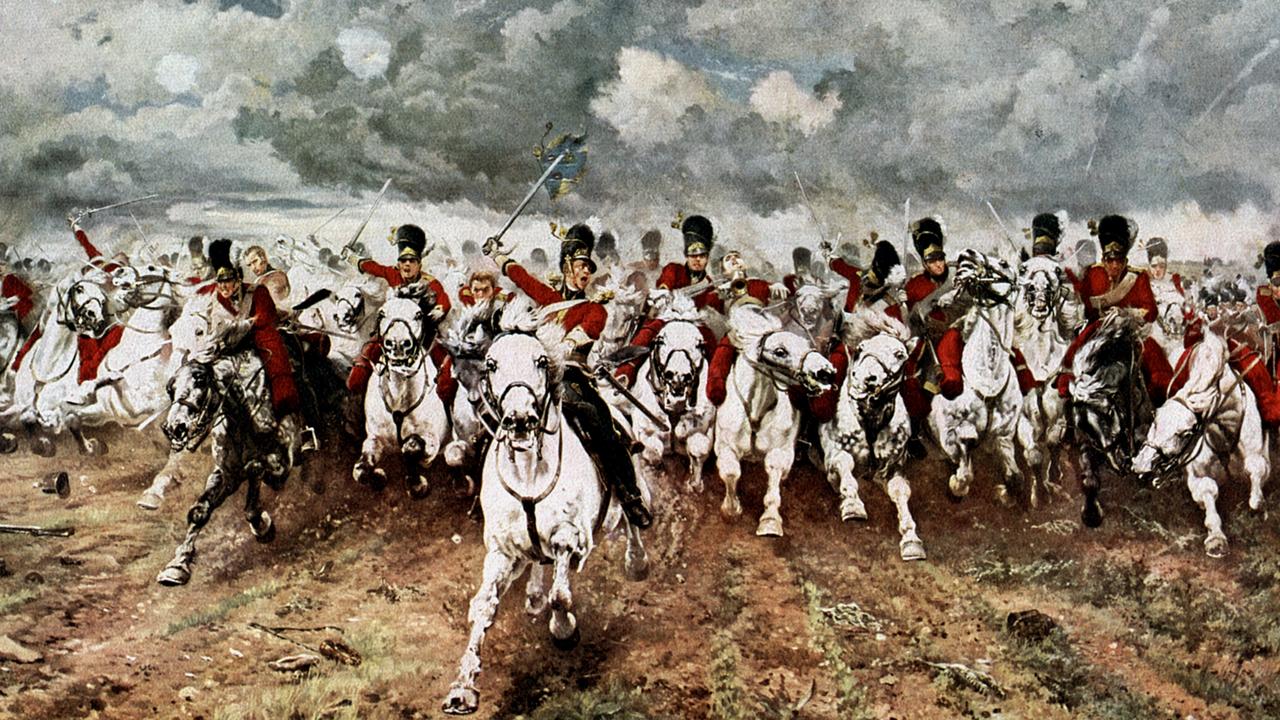 Vivid, yet gritty with detail ... Bernard Cornwell brings combat to life on the page. In earlier novel Sharpe’s Waterloo, he describes the battle’s infamous charge of the Scots Greys, which began as a devastating blow against the French but then turned into disaster.