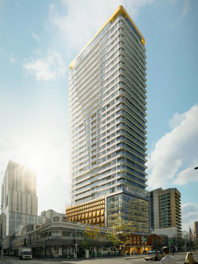 Artist's impressions of $200m Victoria Tower apartment development on Grote St. Picture: Supplied by Auta Group