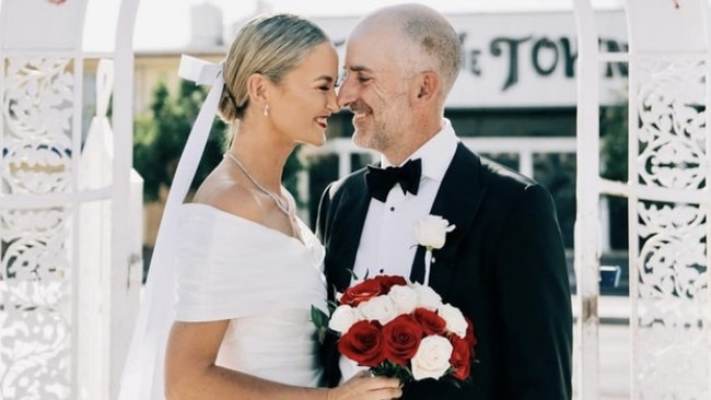 Champion Australian golfer Geoff Ogilvy weds Melbourne golfing media identity Bree Laughlin. Picture: Instagram