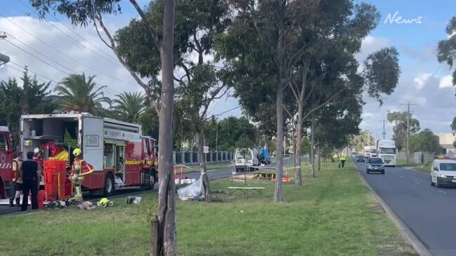 Firefighters descend on Sunshine West to combat poisonous spill