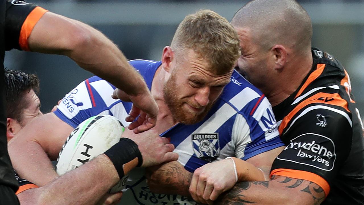 Bulldogs forward Luke Thompson has trracted interest from rival NRL clubs. Picture: Mark Metcalfe/Getty Images