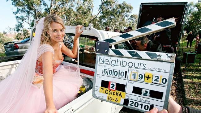 Robbie filming the 6000th episode of Neighbours.