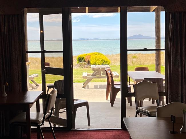 Waterloo Inn at Swansea with views out to the Hazards. Picture: Anna Critchley.