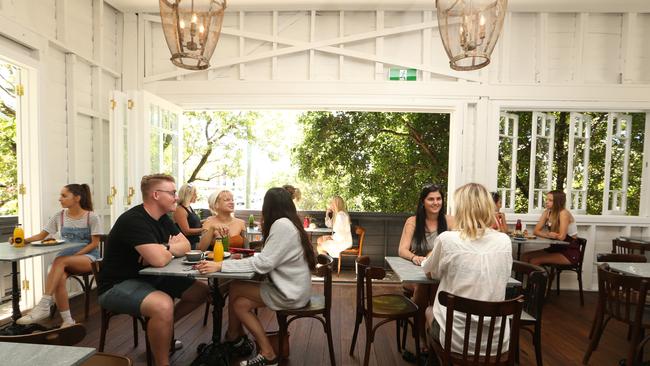 Diners try out the new upstairs eating area at Paddock Bakery at Miami. Picture Glenn Hampson