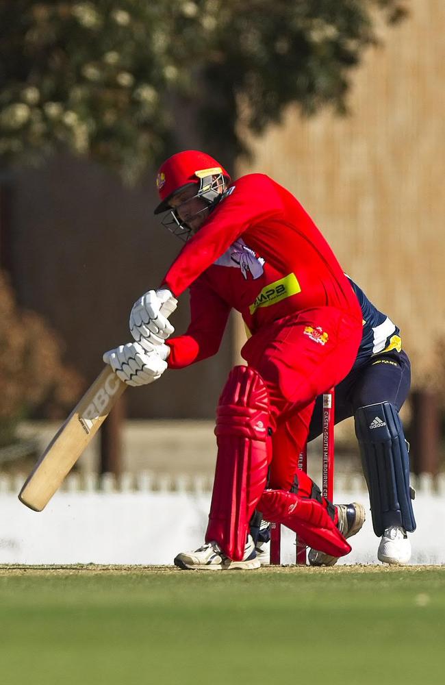 Luke Manders has hit almost 350 runs in seven hits since returning to the Swans. Pic: Chris Thomas.