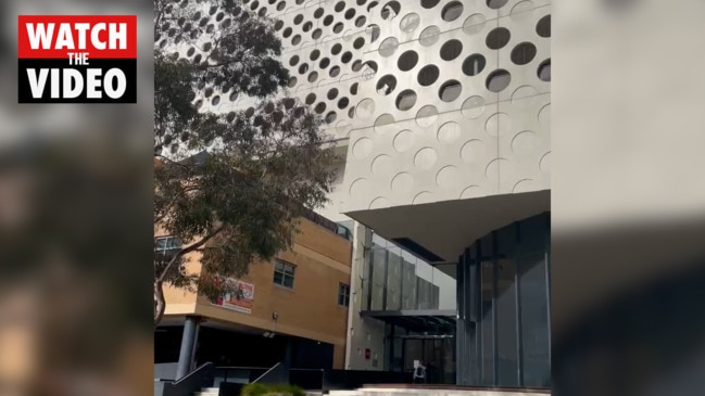 The building where a man fell at Swinburne University