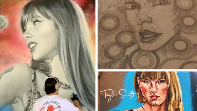 Taylor Swift murals. PIcture Supplied