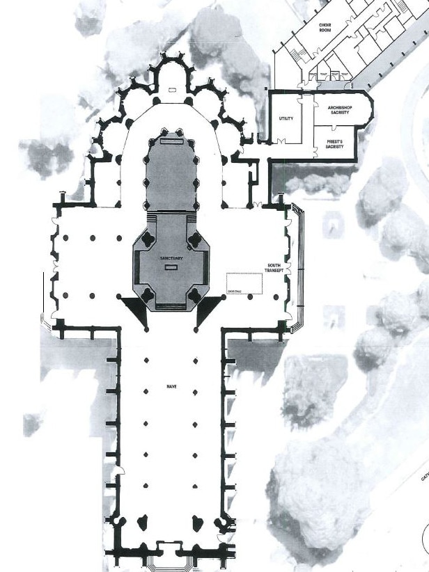 A plan of St Patrick's Cathedral.