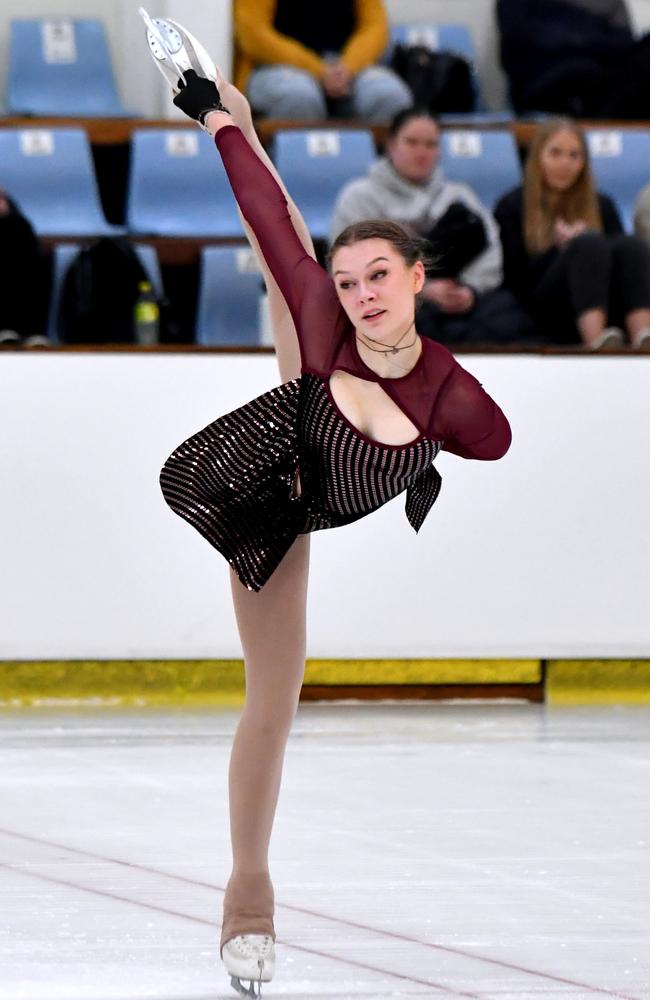 Simone Aubrecht from NSW Australian Figure Skating Championships in Brisbane. Thursday December 1, 2022. Picture, John Gass