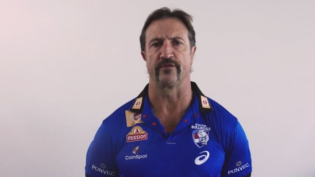 Luke Beveridge's apology video on the club website.