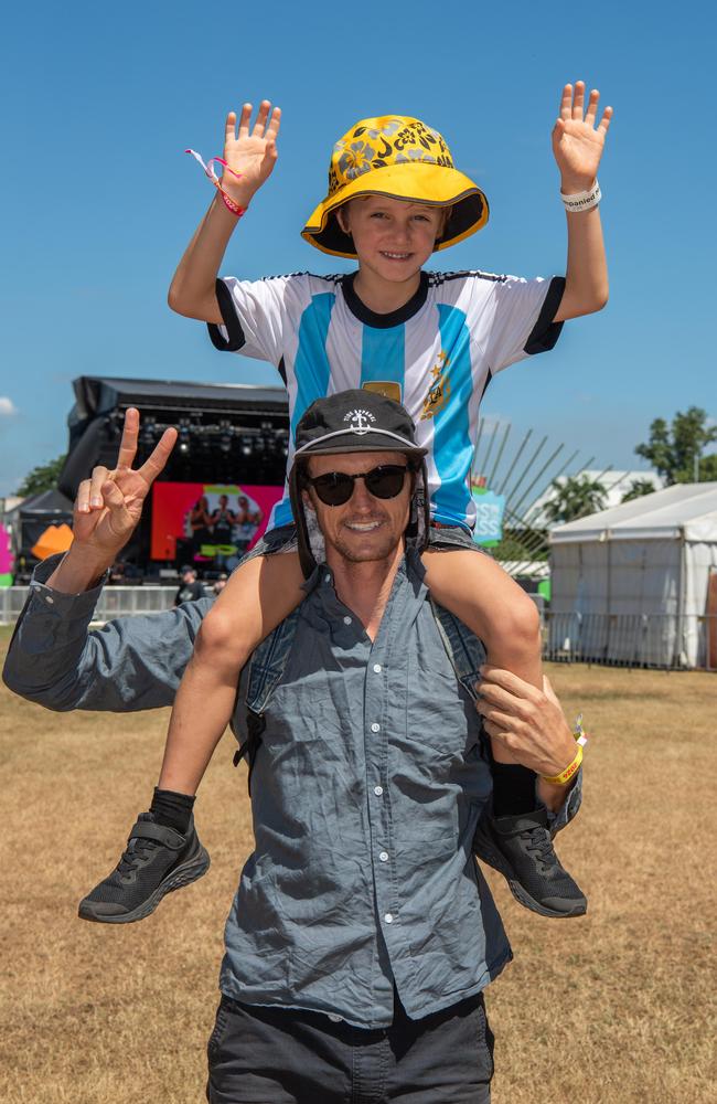 Dylan and Flynn Mcneill at the 2024 edition of BASSINTHEGRASS. Picture: Pema Tamang Pakhrin