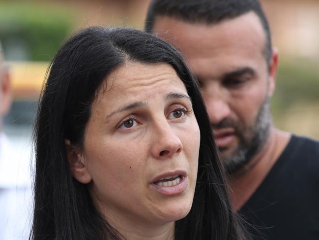 Danny Abdallah & Leila Geagea Parents of the children killed in the Oatlands crash return to the scene to prey and speak to the media .picture John Grainger