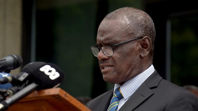 Solomon Islands Prime Minister Jeremiah Manele. Picture: Alarics Fugui/AFP