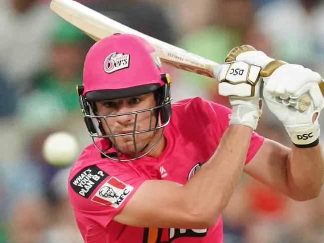 Moises Henriques of the Sixers bats during the Big Bash League (BBL) cricket match between the Melbourne Stars and the Sydney Sixers at the MCG in Melbourne, Friday, January 31, 2020. (AAP Image/Michael Dodge) NO ARCHIVING, EDITORIAL USE ONLY, IMAGES TO BE USED FOR NEWS REPORTING PURPOSES ONLY, NO COMMERCIAL USE WHATSOEVER, NO USE IN BOOKS WITHOUT PRIOR WRITTEN CONSENT FROM AAP