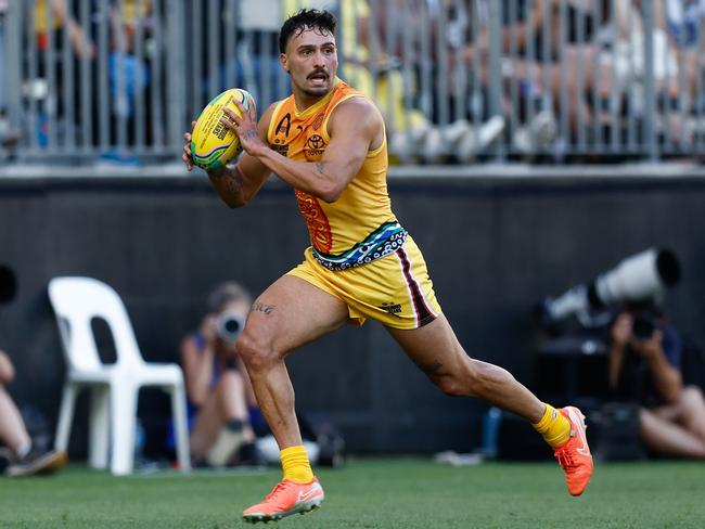 Izak Rankine in action for the Indigenous All Stars. Picture: Michael Willson/AFL Photos