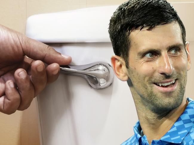 Novak Djokovic toilet drama aus open