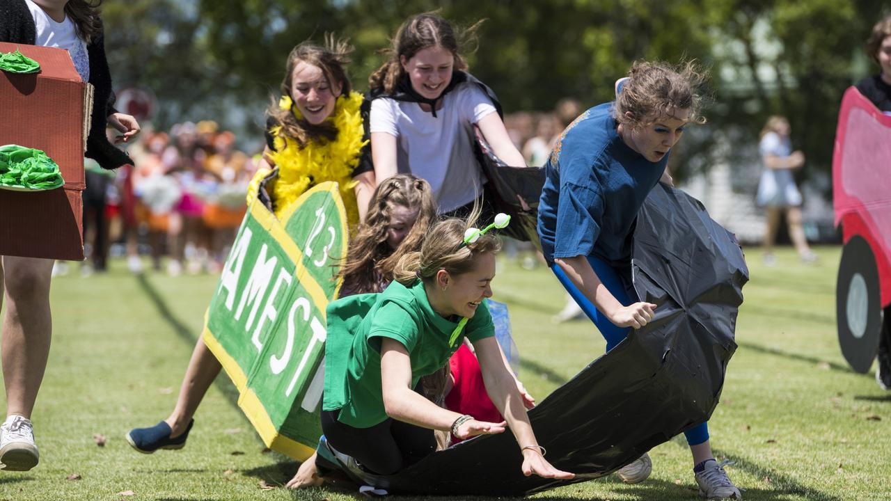 St Ursula's College students boat race during St Ursula's Week, Wednesday, October 20, 2021. Picture: Kevin Farmer