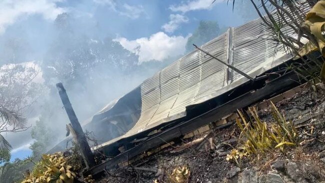 The house in Currumbin Valley burnt to the ground in the fire.