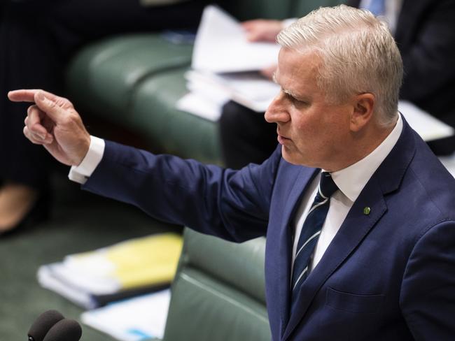 CANBERRA, AUSTRALIA - NewsWire Photos JUNE 21, 2021: Deputy Prime Minister of Australia, Michael McCormack during Question Time at Parliament House in Canberra. Picture: NCA NewsWire / Martin Ollman