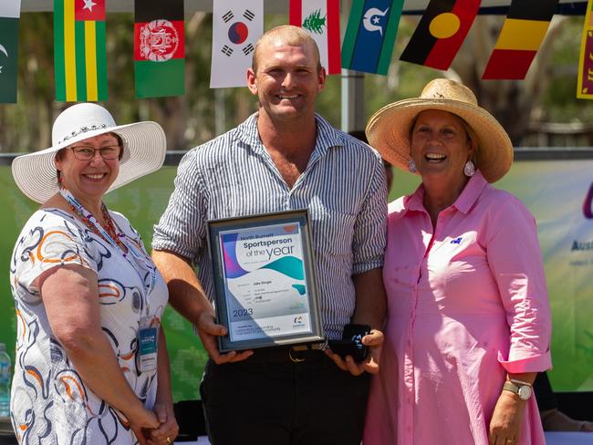 Jake Dingle accepted the Sportsperson of the Year award.