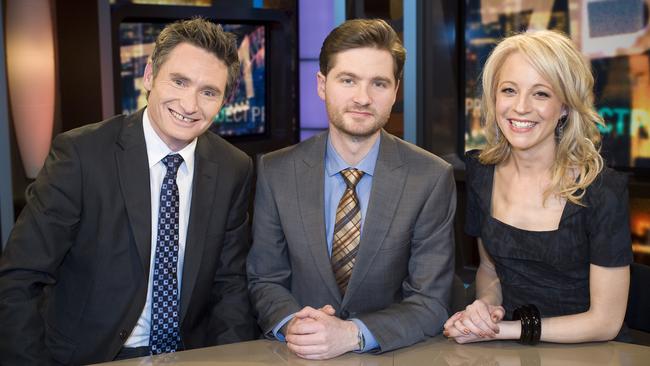 Carrie Bickmore co-hosted the show when it was called The 7pm Project with Dave Hughes and Charlie Pickering. Picture: Channel 10