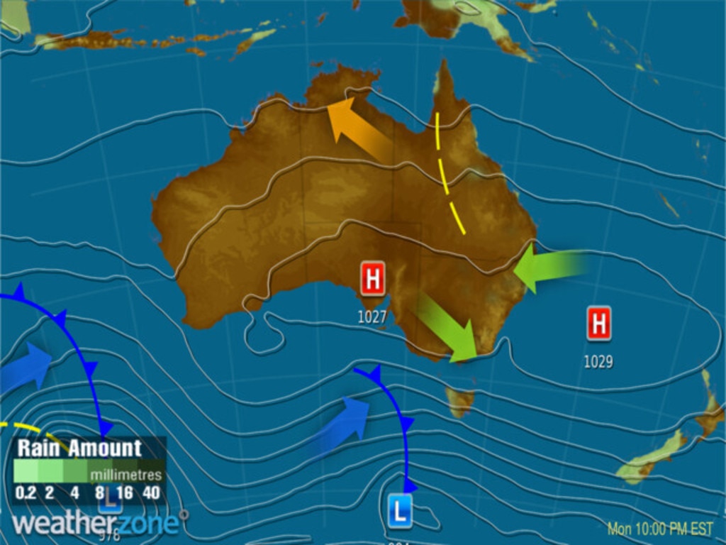 A cold front will hit WA on early Monday morning. Picture: Weatherzone