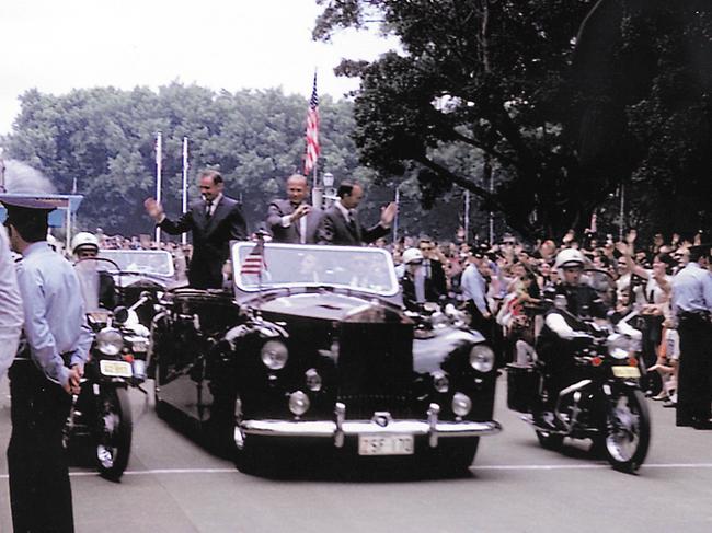 Tom Jenner's 1969 photo of (L-R) Neil Armstrong, Buzz Aldrin and Michael Collins at a motorcade in Hyde Park Sydney.