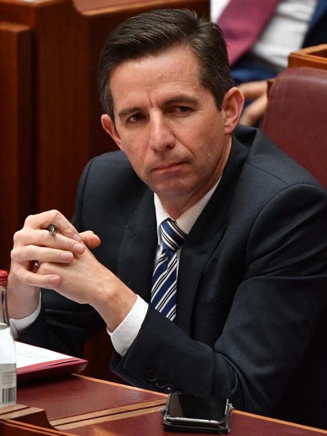 Minister for Trade Simon Birmingham believes the flights could pave the way for the return of long-term visitors, like students. Picture: AAP Image/Mick Tsikas