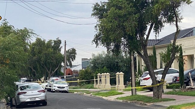 Police were called to the street just after 4pm. Picture: Patrick James