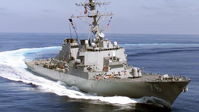 The guided missile destroyer USS Higgins.