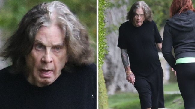 Ozzy Osbourne walks in LA amid Parkinson's battle. Picture: Backgrid