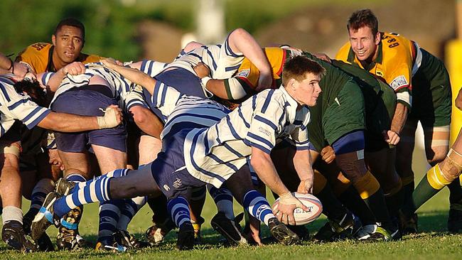 Zac Barnabas’ father Trent playing for Newport back in 2003.