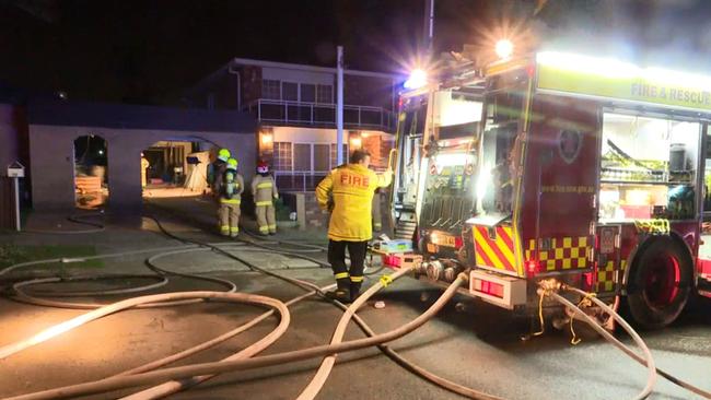 Firefighters at the scene of the Bexley fire in 2017.