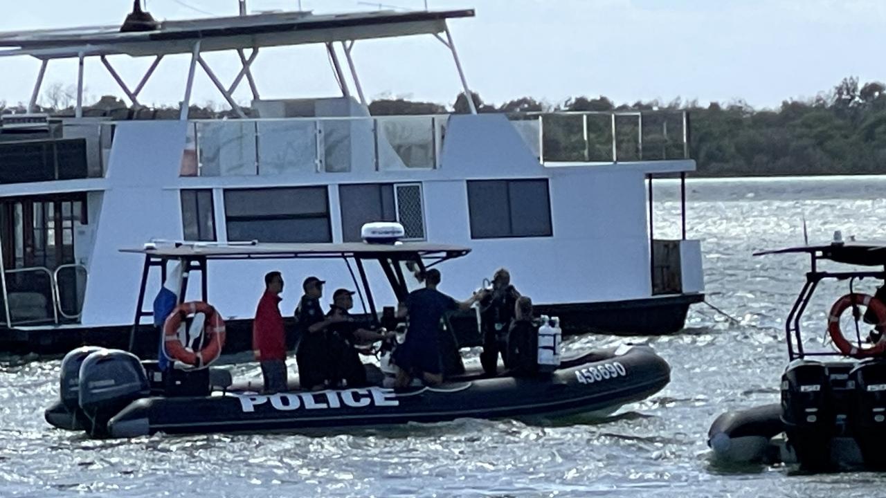 Queensland Police searching for the man who went missing off Wave Break Island on the Gold Coast on Friday morning. Picture: Kyle Wisniewski